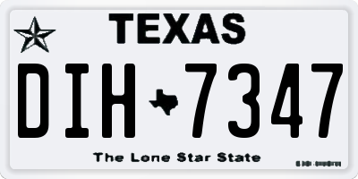 TX license plate DIH7347