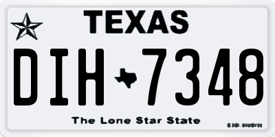 TX license plate DIH7348