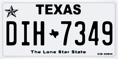 TX license plate DIH7349