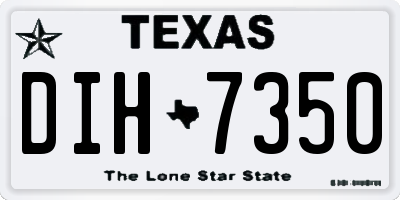 TX license plate DIH7350