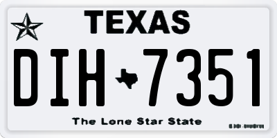 TX license plate DIH7351