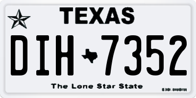 TX license plate DIH7352