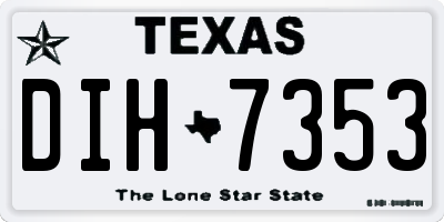 TX license plate DIH7353