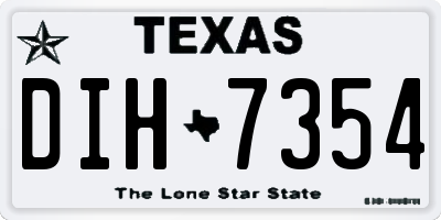 TX license plate DIH7354