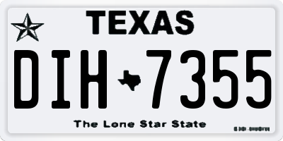 TX license plate DIH7355