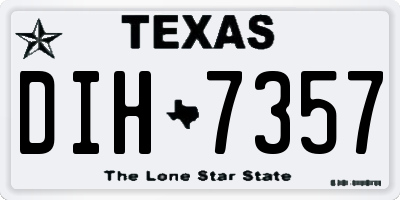 TX license plate DIH7357