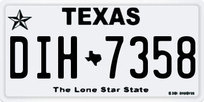 TX license plate DIH7358