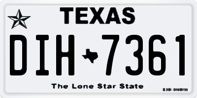 TX license plate DIH7361