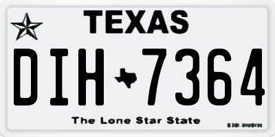 TX license plate DIH7364