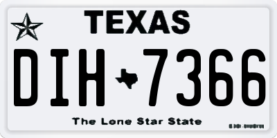 TX license plate DIH7366