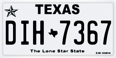 TX license plate DIH7367