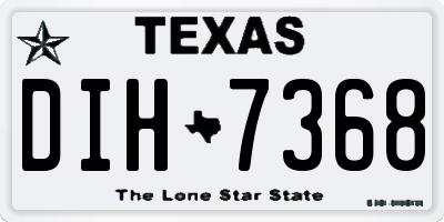TX license plate DIH7368