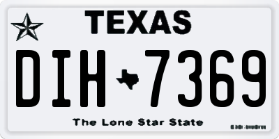 TX license plate DIH7369