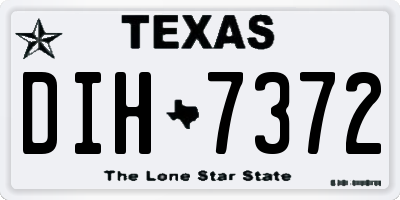 TX license plate DIH7372