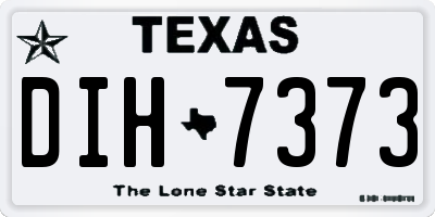 TX license plate DIH7373