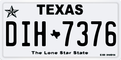 TX license plate DIH7376