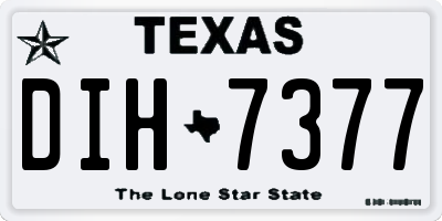TX license plate DIH7377