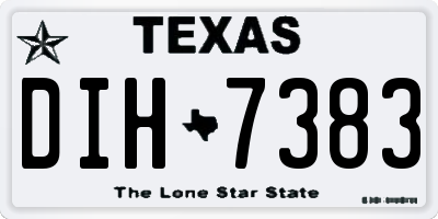 TX license plate DIH7383