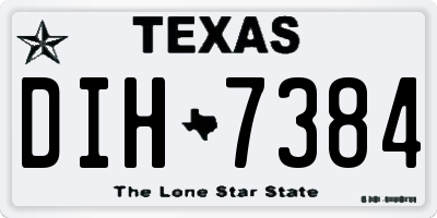 TX license plate DIH7384