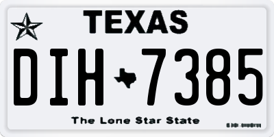 TX license plate DIH7385