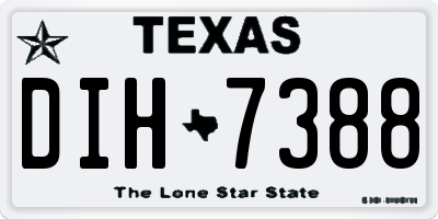 TX license plate DIH7388