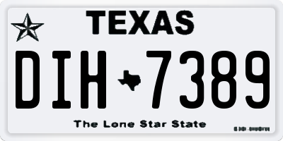 TX license plate DIH7389