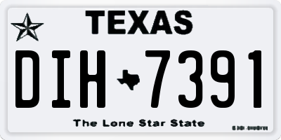 TX license plate DIH7391