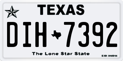 TX license plate DIH7392