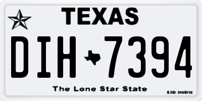 TX license plate DIH7394