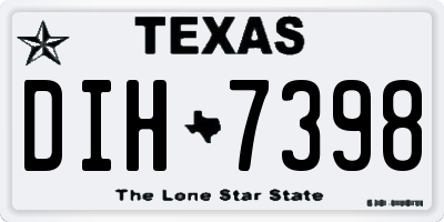 TX license plate DIH7398
