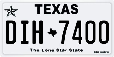 TX license plate DIH7400