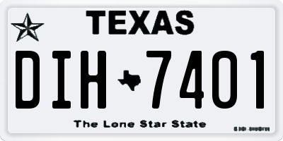TX license plate DIH7401