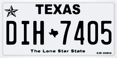 TX license plate DIH7405