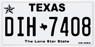 TX license plate DIH7408