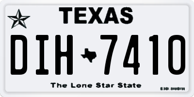 TX license plate DIH7410