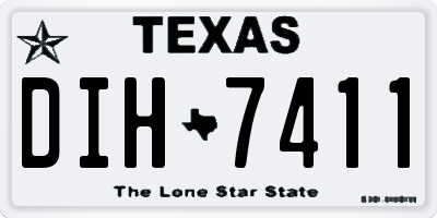 TX license plate DIH7411