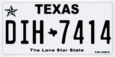 TX license plate DIH7414