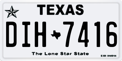 TX license plate DIH7416