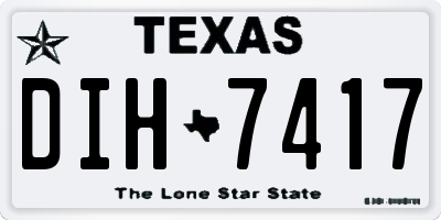 TX license plate DIH7417