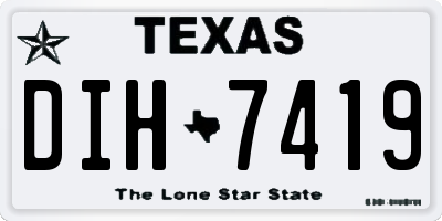 TX license plate DIH7419