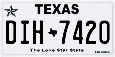 TX license plate DIH7420