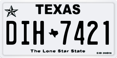TX license plate DIH7421