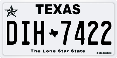 TX license plate DIH7422