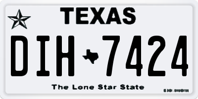 TX license plate DIH7424