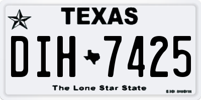TX license plate DIH7425