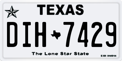 TX license plate DIH7429