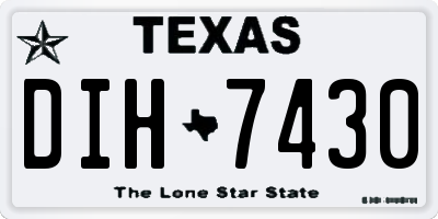 TX license plate DIH7430