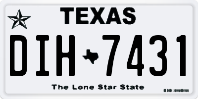TX license plate DIH7431