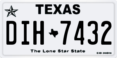 TX license plate DIH7432