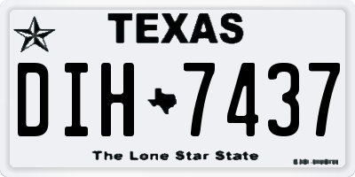 TX license plate DIH7437